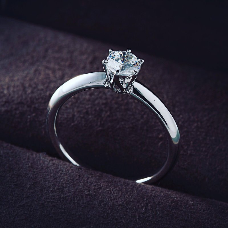 Jane Austen 18K Diamond Wedding Ring - Couples' Rings - Precious Metals Silver