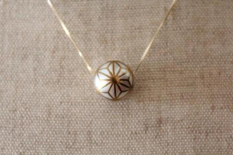 MAKIE pearl necklace <Japanese Pattern; hemp> - สร้อยคอ - โลหะ 