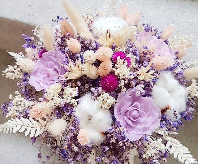 Haizang Design|Purple Star Shimmer. Romantic purple dry flower without  flower bouquet