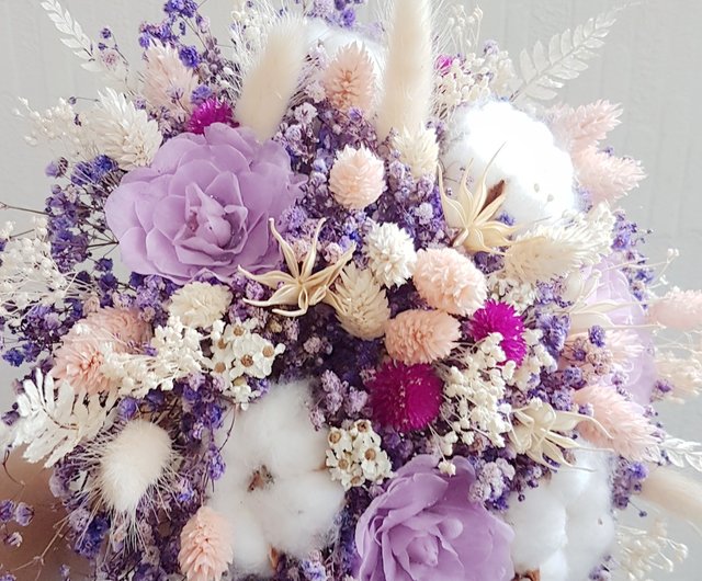 Haizang Design|Purple Star Shimmer. Romantic purple dry flower without  flower bouquet