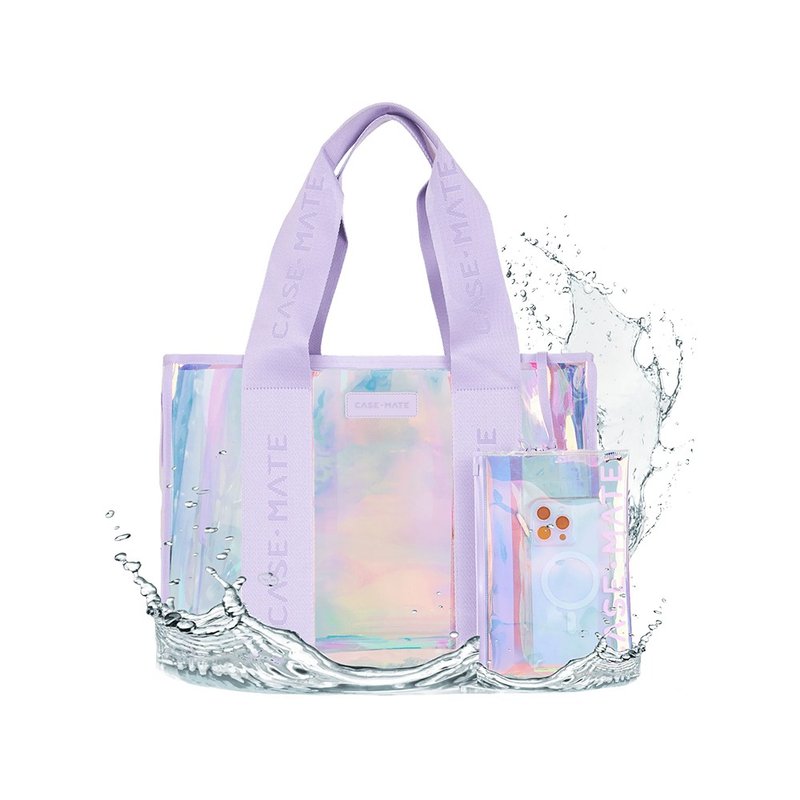 American CASE-MATE boutique fashion beach tote bag (with mobile phone bag) - Symphony Bubble - กระเป๋าถือ - วัสดุกันนำ้ 