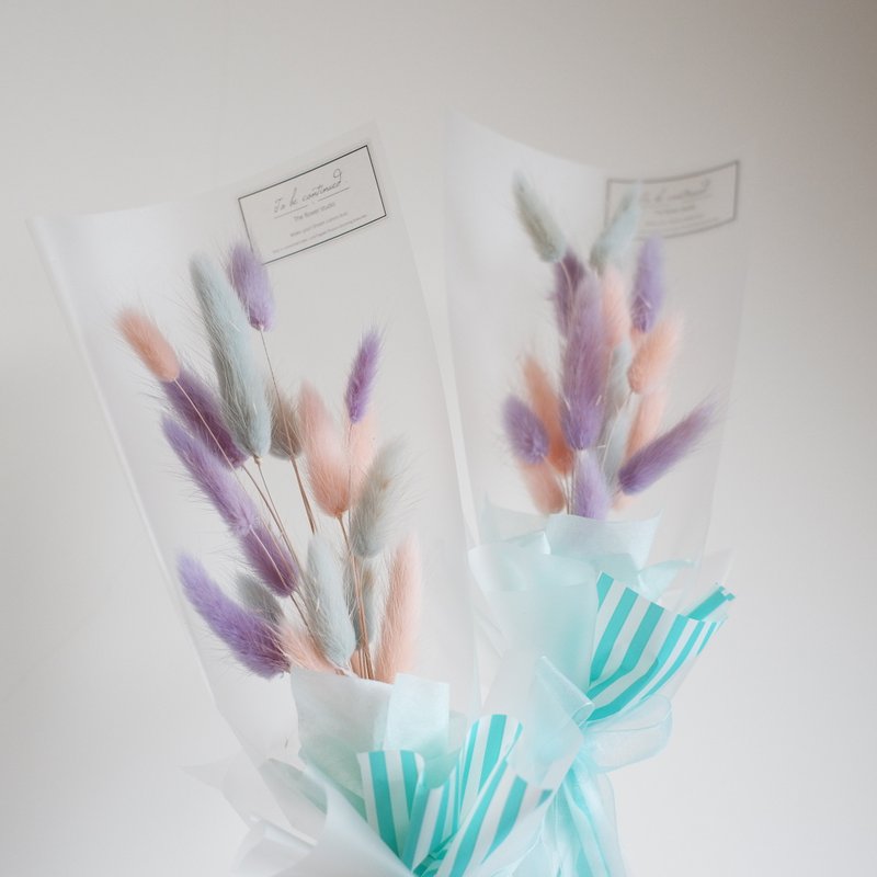 莓果氣泡水 乾燥花束 畢業花束 兔尾草 現貨+預購 - 乾燥花/永生花 - 植物．花 粉紅色