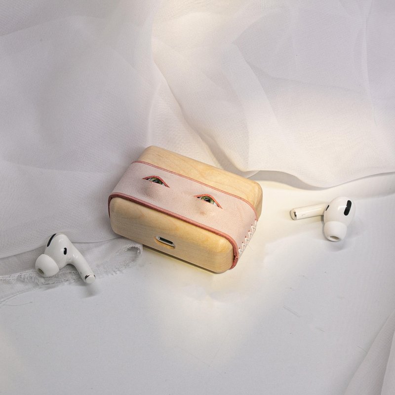 Double pupil high-end [AirPods] Apple earphone protective case - ที่เก็บหูฟัง - หนังแท้ 