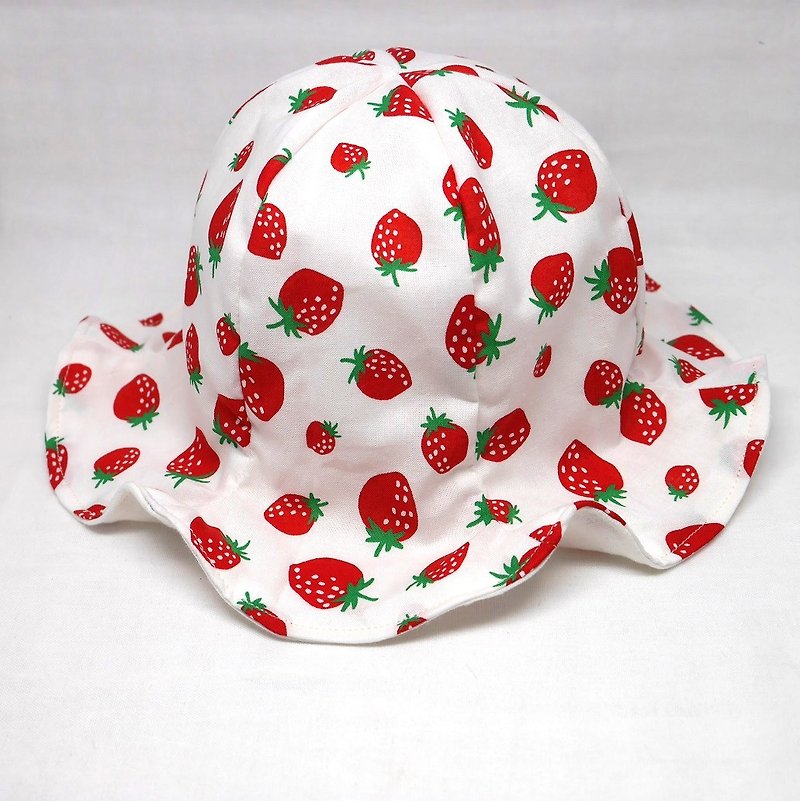 Tulip hat / strawberry - Baby Hats & Headbands - Cotton & Hemp Red
