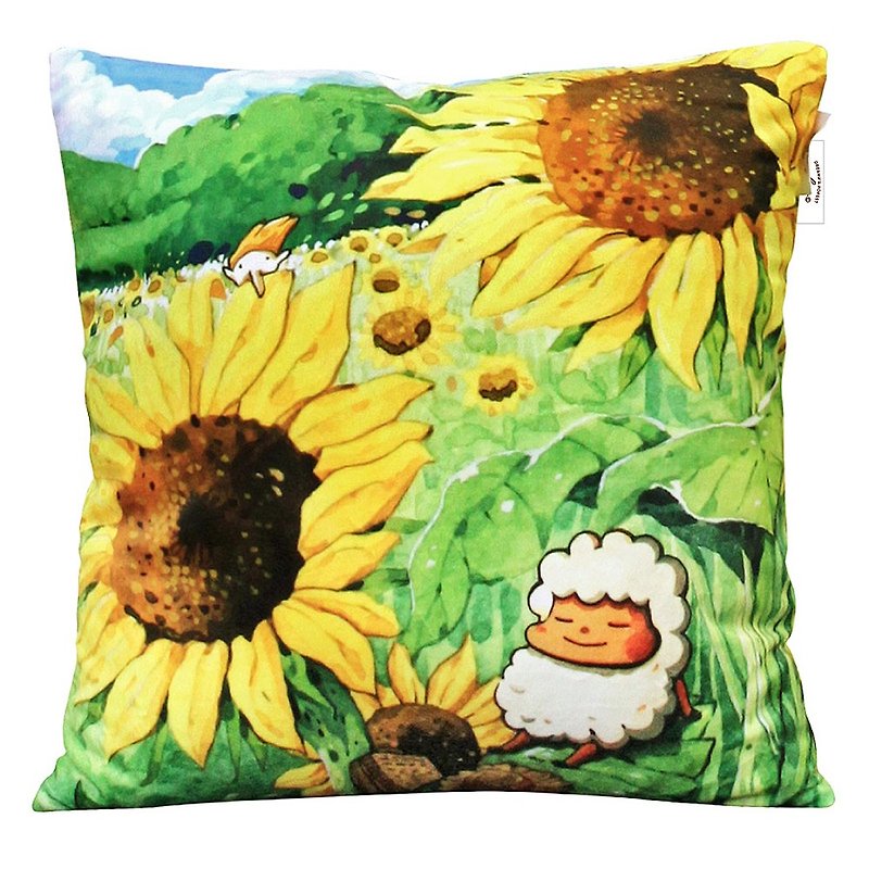 afu illustration warm heart pillow - Pillows & Cushions - Polyester Yellow