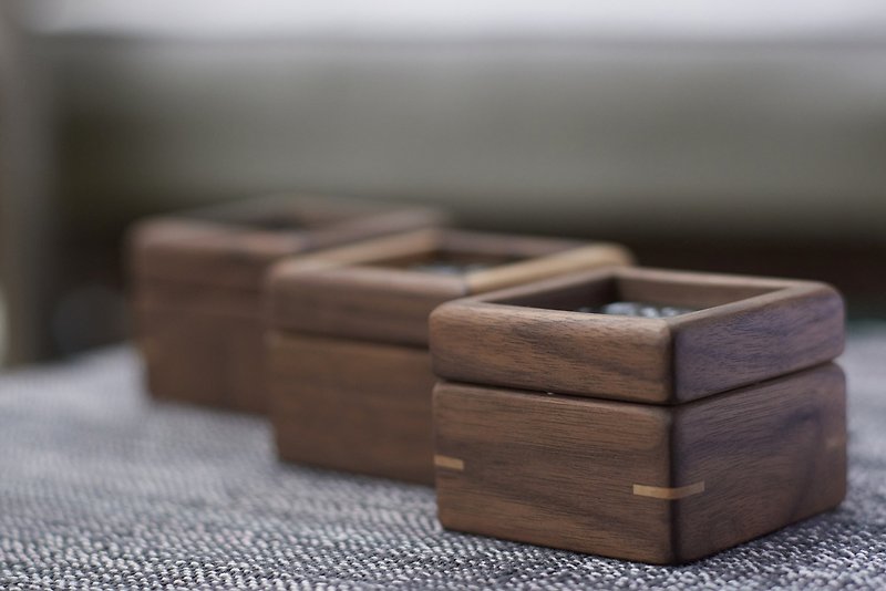 胡桃木小盒子 mini box - 居家收納/收納盒/收納用品 - 木頭 咖啡色