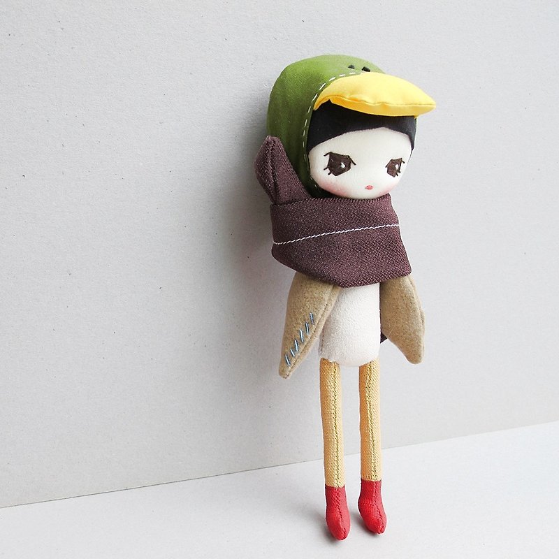 Mallard Elf~ (big eyes) - Stuffed Dolls & Figurines - Cotton & Hemp Green