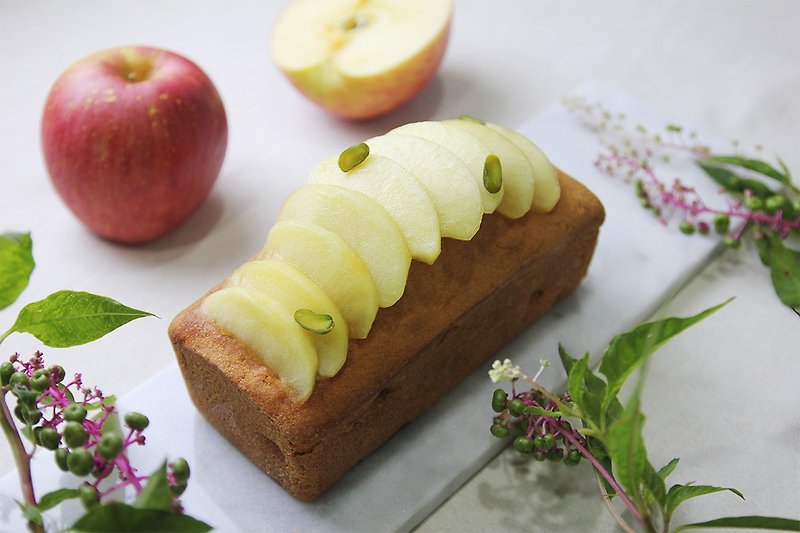 一顆蘋果磅蛋糕 - 蛋糕/甜點 - 新鮮食材 金色