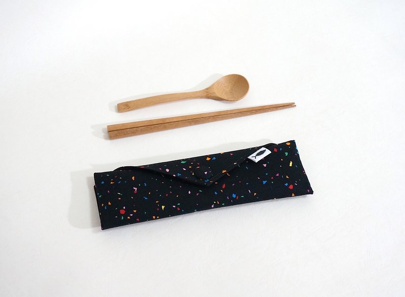 / Celebration / / cutlery bag / brush bag / stationery pencil case - กล่องเก็บของ - ผ้าฝ้าย/ผ้าลินิน สีดำ