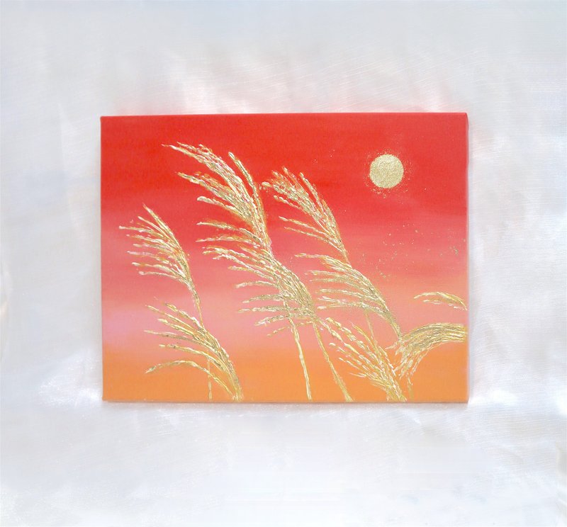 Gold foil painting three-dimensional painting autumn golden light - วาดภาพ/ศิลปะการเขียน - วัสดุอื่นๆ 