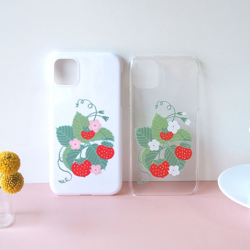 Smart phone case - Strawberry - - Phone Cases - Plastic Transparent