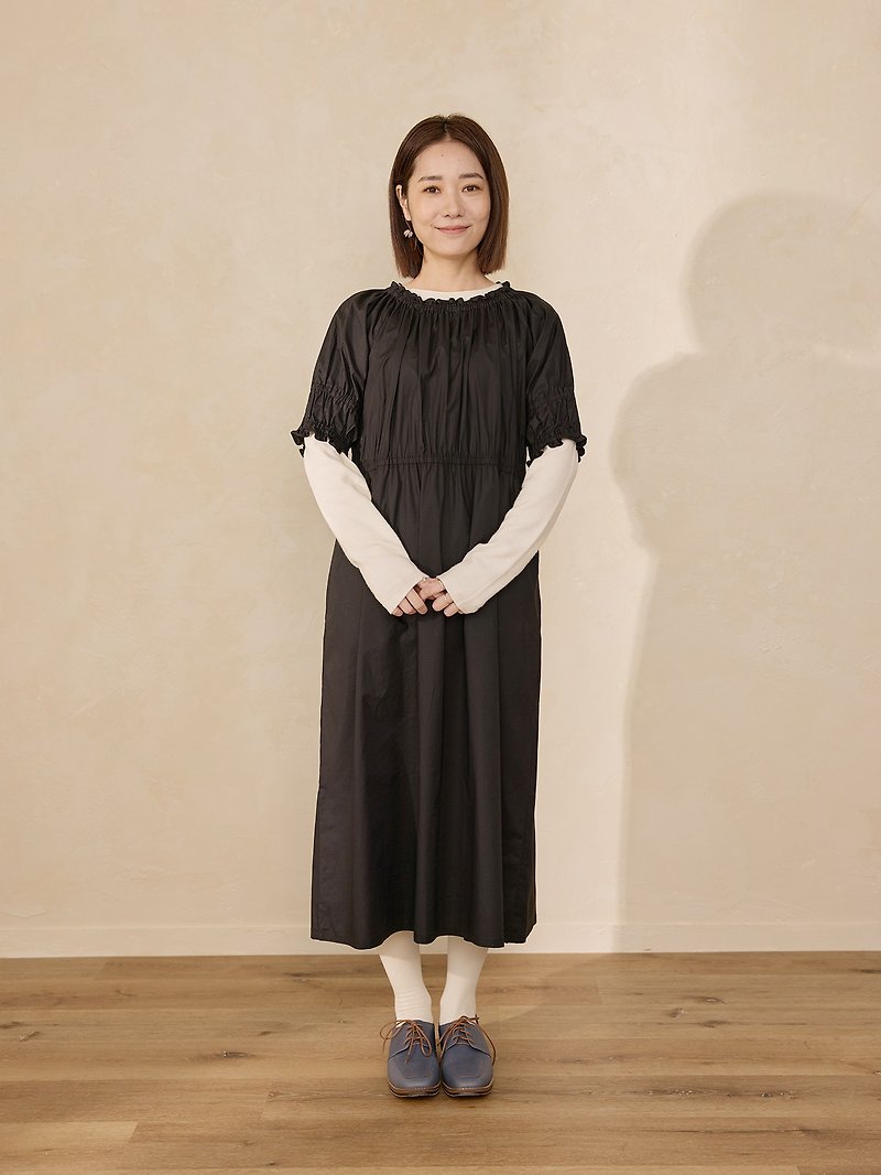 Midnight apartment natural corrugated dress - One Piece Dresses - Cotton & Hemp Gray