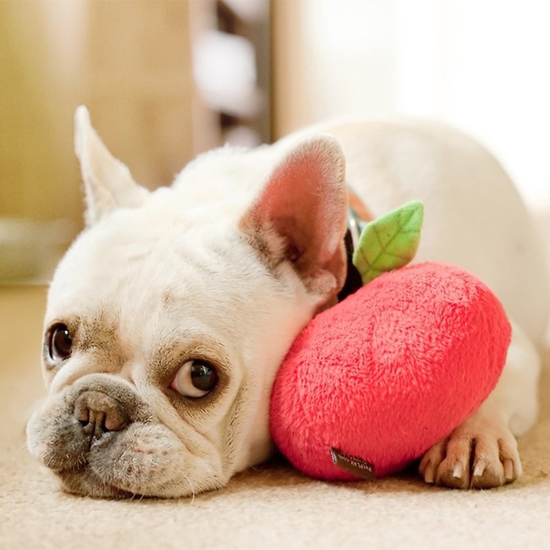 寵物玩具 狗狗 健康蔬果籃 紅蘋果 啾啾聲 附療癒食譜 - 貓/狗玩具 - 環保材質 
