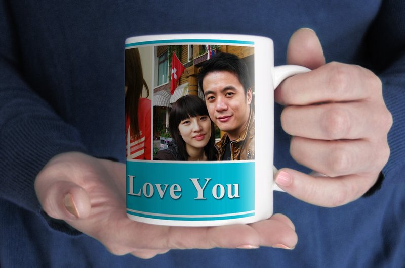 Gift Box set Personalized custom made photo heat sensitive, heat changing Mug - Cups - Pottery Black