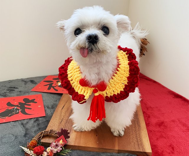 お正月 お正月 富の神がここにいます 帽子 ウィンドスカーフ ペットの首輪 猫と犬 猫と犬を金持ちに ショップ Leeloromantic3031 洋服 帽子 Pinkoi