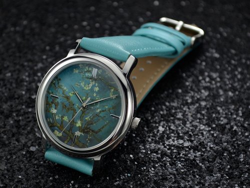 有名な絵画時計（咲くアーモンドの花）-世界中に送料無料