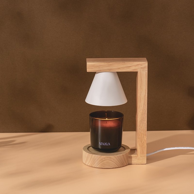 【送蠟燭】Hygge No. 15 現代實木款融燭燈 可調光 享保固 - 燈具/燈飾 - 木頭 咖啡色
