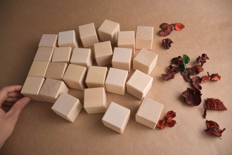 Natural Wooden Building Toy Blocks - 寶寶/兒童玩具/玩偶 - 木頭 卡其色