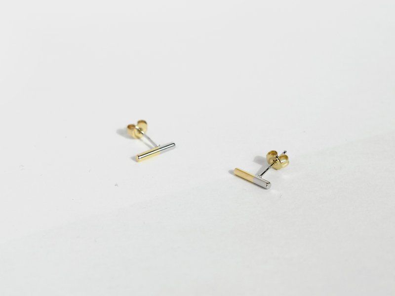 Bar Stud Earrings | Gold - Earrings & Clip-ons - Stainless Steel Gold