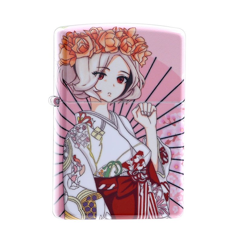 [ZIPPO Official Flagship Store] Anime Design-Sakura Girl Windproof Lighter Z1-033 - Other - Copper & Brass Pink