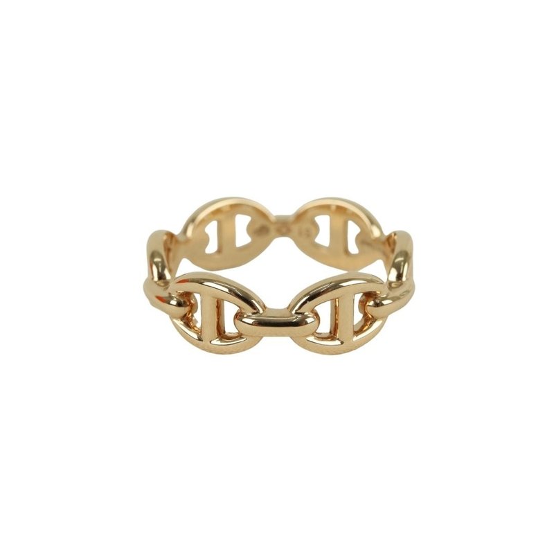 Hermes Chaîne d'Ancre Enchene Ring 18K Gold - 01447 - แหวนทั่วไป - โลหะ สีทอง