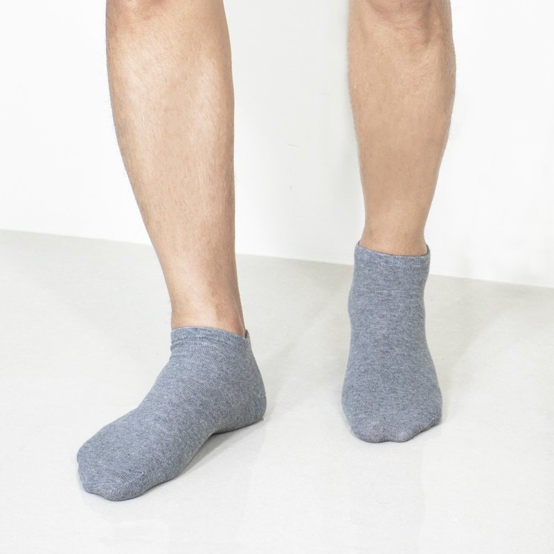 ZILA fine needle thin boat-shaped men's socks | 3 colors - ถุงเท้า - ผ้าฝ้าย/ผ้าลินิน ขาว