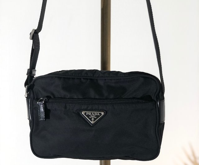 Prada Triangle Logo Crossbody Tote Bag