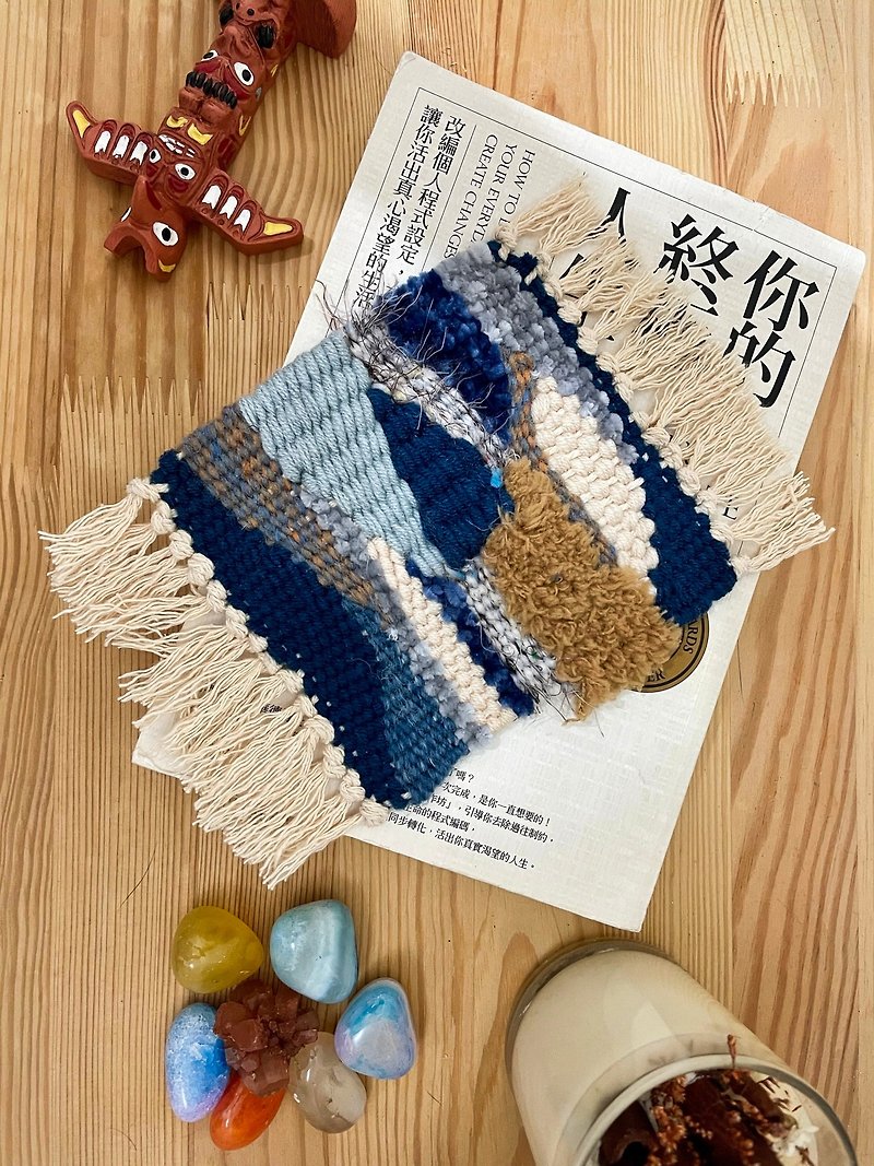 Physical | Zhongli | Handmade woven universal mat basic weaving experience DIY | coaster table mat - Knitting / Felted Wool / Cloth - Cotton & Hemp 