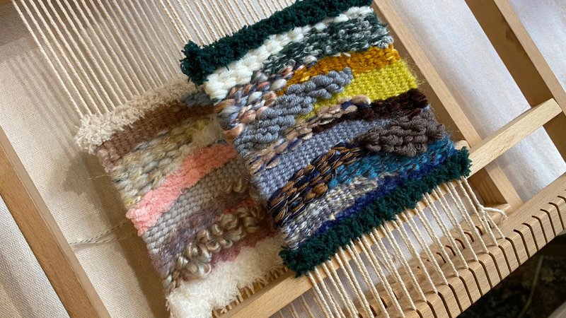 Physical | Zhongli | Handmade woven universal mat basic weaving experience DIY | coaster table mat - เย็บปักถักร้อย/ใยขนแกะ/ผ้า - ผ้าฝ้าย/ผ้าลินิน 