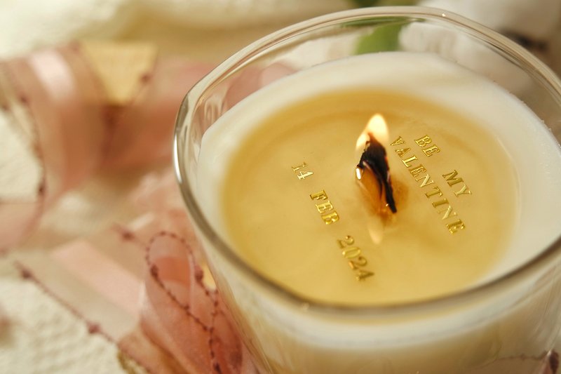 \ VALENTINE Special / Hidden Message | Soy Wax Scented Candle 200g - Candles & Candle Holders - Wax White
