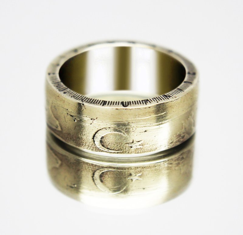 Turkey Coin Ring 10 lir 1996 coin rings for men coin rings for women - แหวนทั่วไป - โลหะ 