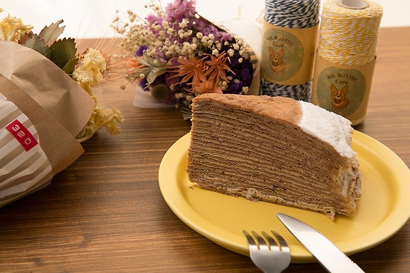 Chocolate Earl Gray Layer Cake - เค้กและของหวาน - อาหารสด สีนำ้ตาล