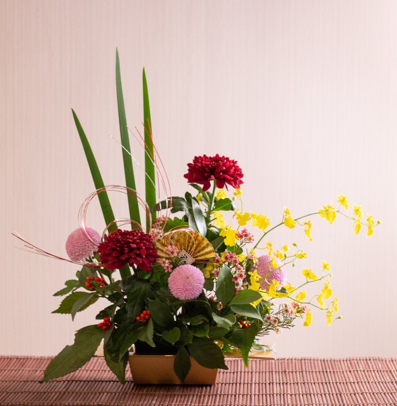 中国の旧正月は新年の食卓の花を祝います-趙福范 - 観葉植物 - 寄せ植え・花 レッド