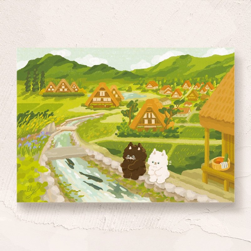 postcard-初夏白川郷 - 卡片/明信片 - 紙 多色