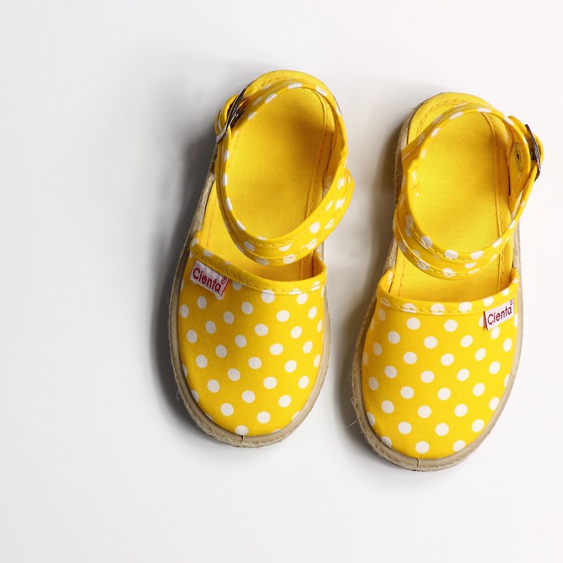 Spanish national canvas shoes CIENTA 40088 04 yellow child, child size - รองเท้าเด็ก - ผ้าฝ้าย/ผ้าลินิน สีเหลือง