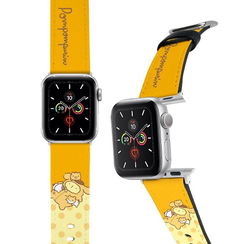 HongMan康文國際 【Hong Man】三麗鷗系列 Apple Watch 皮革錶帶 布丁狗與貓