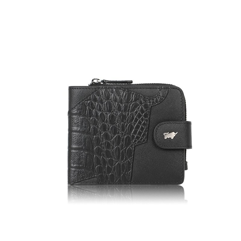 [Free upgrade gift packaging] Flo 7 Kara Chain Wallet-Black/BF501-338-BK - กระเป๋าสตางค์ - หนังแท้ สีดำ