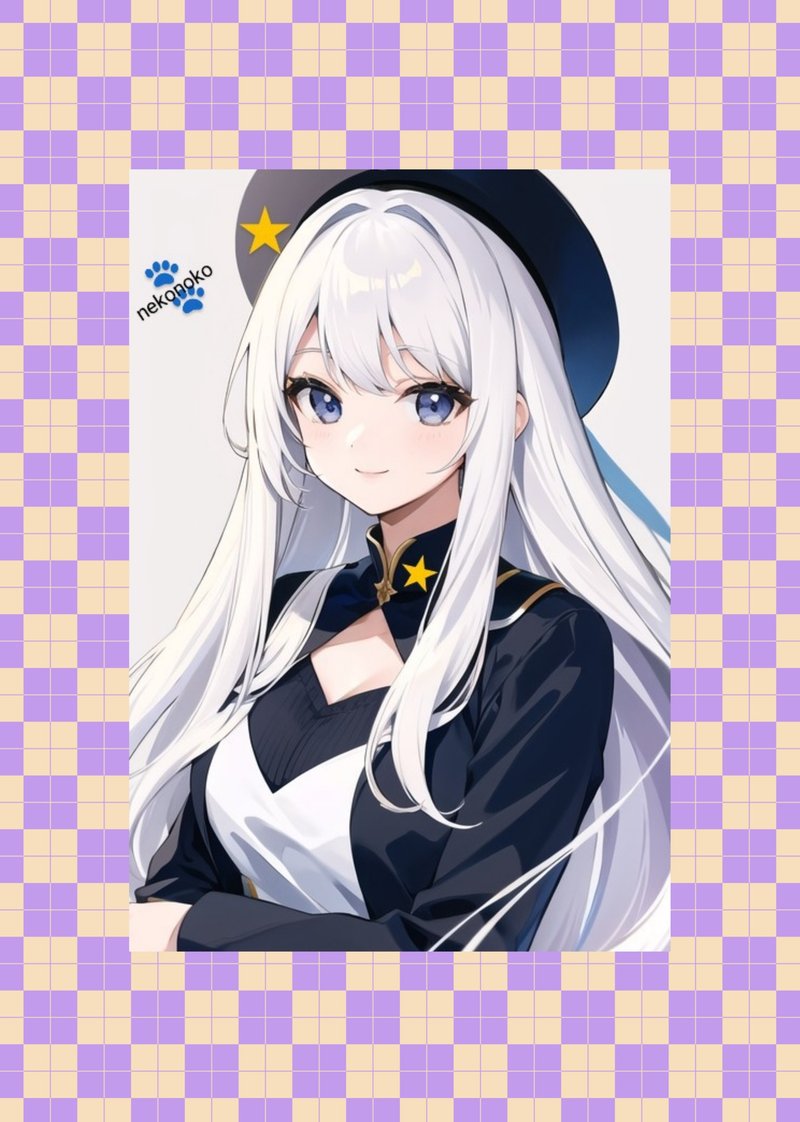 オリジナル人物ステッカー　No.18 - 貼紙 - 紙 黑色