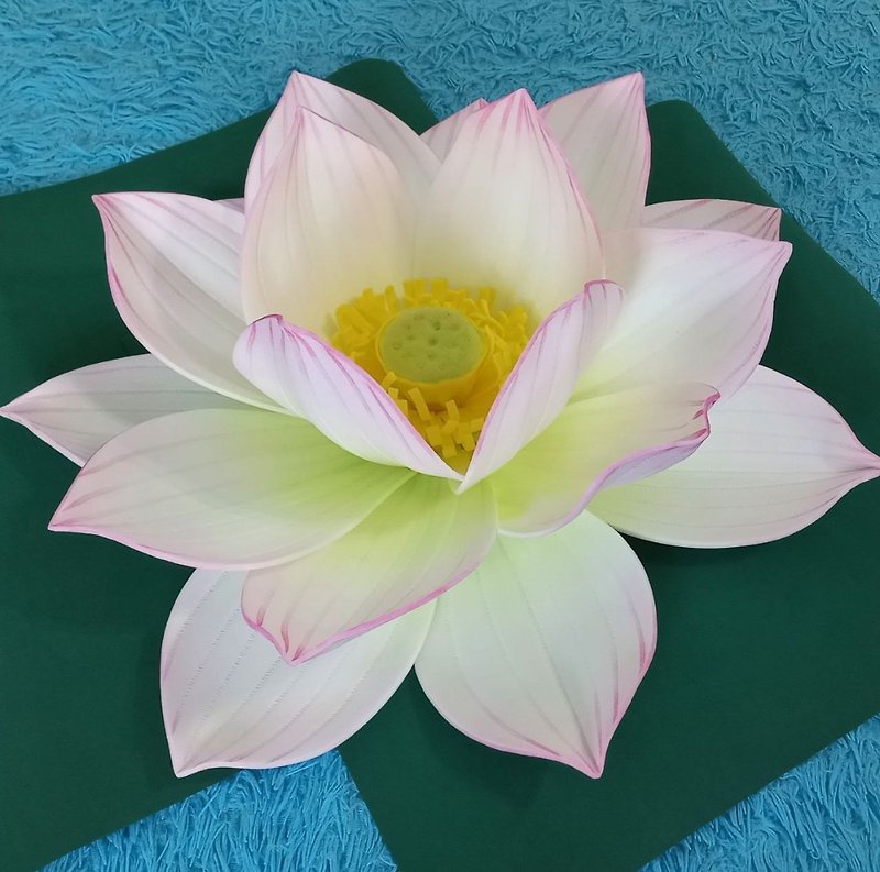 Flower lamp pink lotus floor lamp bedside lamp yoga room decor - Lighting - Waterproof Material White