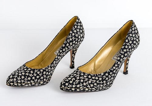 MoodShopGirls Vintage Gianni Versace heels pumps 80s 90s size 38 1/2 EU