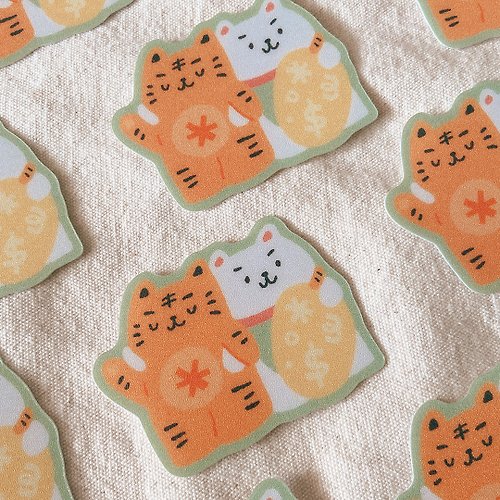 口袋吐司 Lucky Cats (Acrylic Sticker)