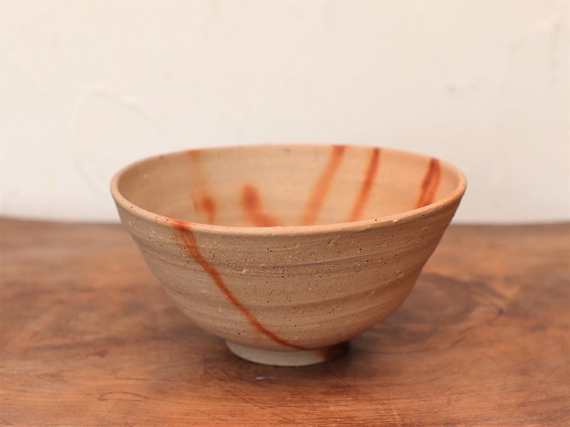 Bizen ware rice bowl, foldable (large) m1-040 - ถ้วยชาม - ดินเผา สีส้ม
