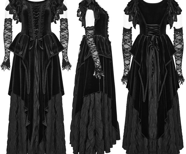 北欧魔女のクラシカルベルベットポインテッドドレス/ドレス 北欧魔女のクラシカルベルベットポインテッドドレス/ドレス