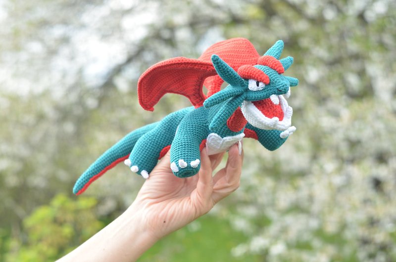 Salamence pokemon crochet toy for collectors - Stuffed Dolls & Figurines - Other Materials Multicolor
