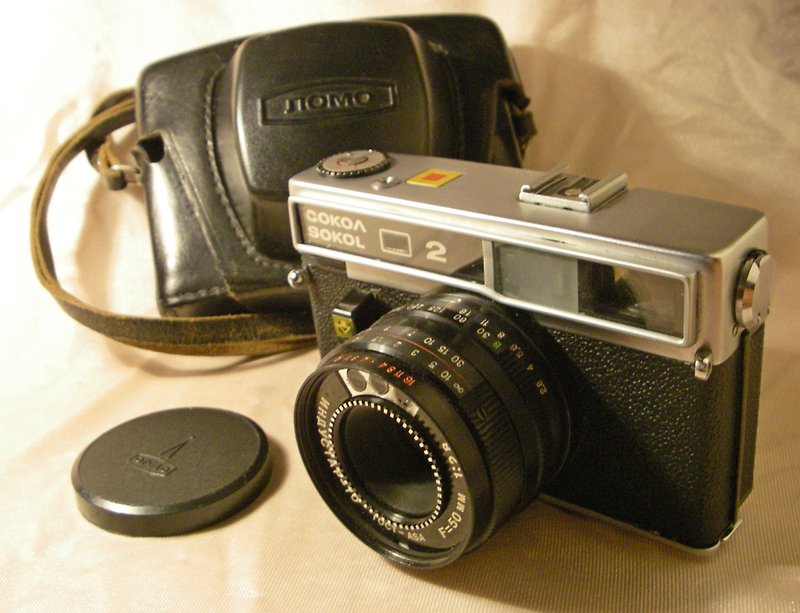 LOMO SOKOL-2 35mm film rangefinder camera w INDUSTAR-70 50mm f2.8 lens WORKS! - กล้อง - วัสดุอื่นๆ สีดำ