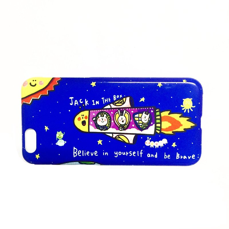 JACK IN THE BOX cosmic rocket Phone Case - Phone Cases - Plastic Blue