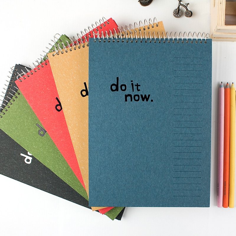 A5/25K easy tear up coil notebook - horizontal do it now - สมุดบันทึก/สมุดปฏิทิน - กระดาษ หลากหลายสี