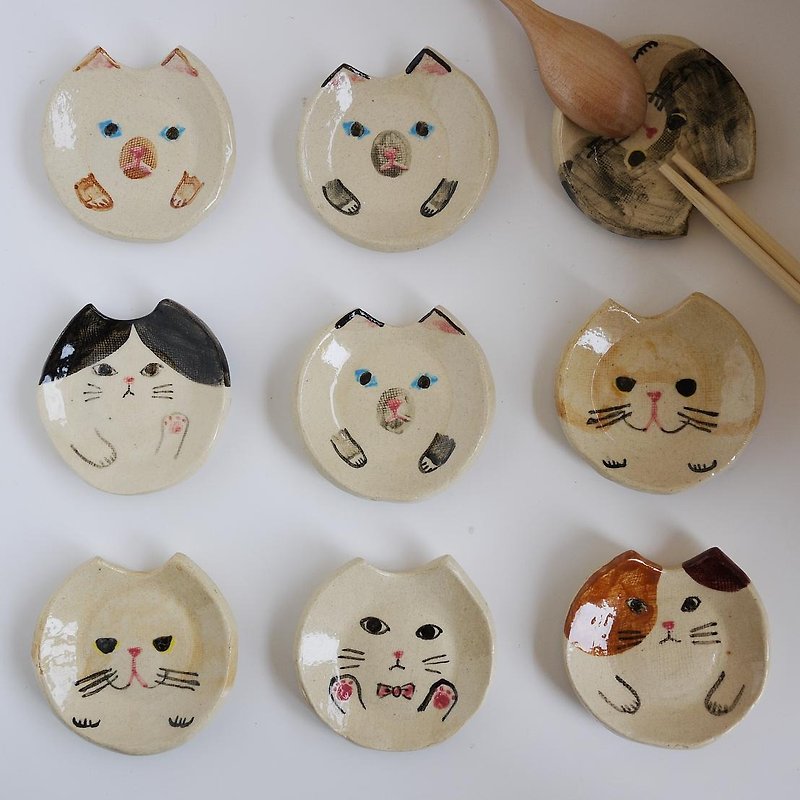 Pedigree written cat cat-chopstick 【gray ragdoll】 - Chopsticks - Pottery Gray