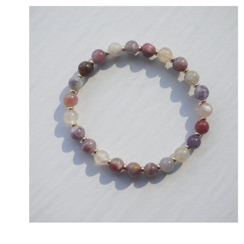 繽紛雲彩紋路手串 | 天然石手珠 - 手鍊/手鐲 - 其他材質 多色
