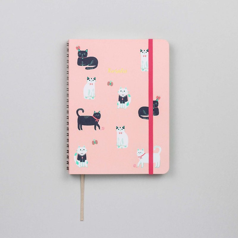 Cats Pink  A5 筆記本 / 寫生簿 - 筆記簿/手帳 - 紙 